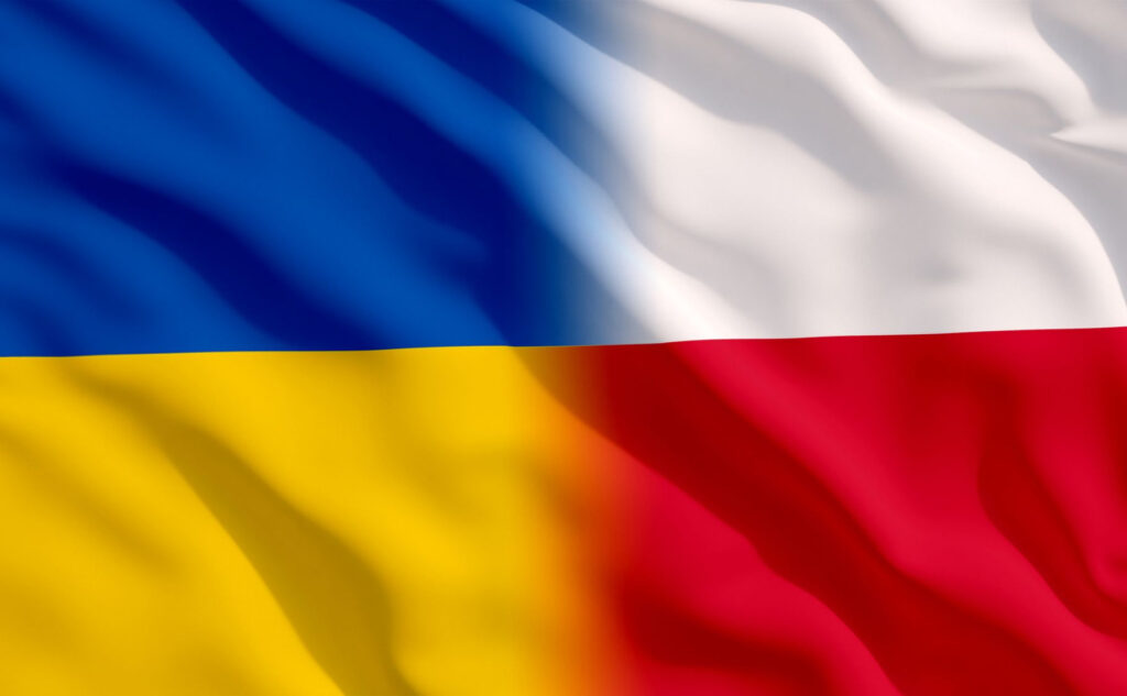 Flaga polski i ukrainy